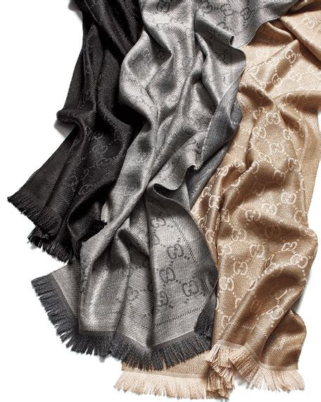 gucci silver scarf|gucci scarf celebrities.